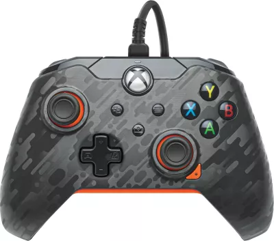 Kontroller me kabllo PDP Xbox Wired Controller Carbon Atomic, kabllo 2.5 m, gri/portokalli