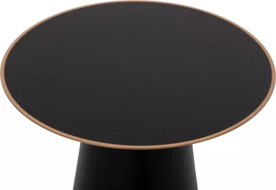 Tavolina kafeje 2 copë BALLI FH9996 rrethore metalike në të zezë Φ50 & Φ40 cm.