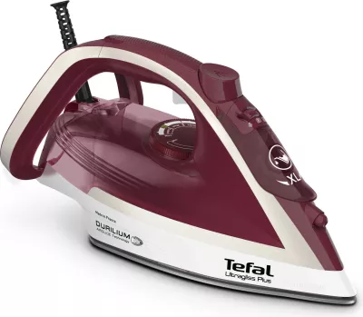 Hekur me avull Tefal Ultimate Pure FV6810, 2800 W, 0.27 L, e kuqe, argjend