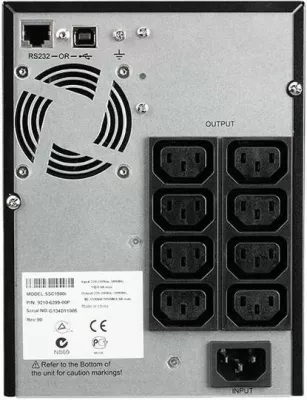 UPS Eaton 5SC 1500i, 1500 W, kohë rezervë 4–9 min, USB, e zezë