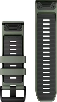 Rrip silikoni Garmin QuickFit për Smartwatch, 26mm, grafit, i gjelbër