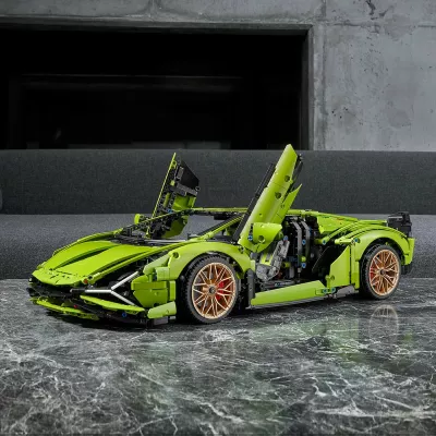Set ndërtimi LEGO Technic Lamborghini Sián FKP 37, 8 vjeç e lart, Plastik, 457 pjesë, shumëngjyrësh