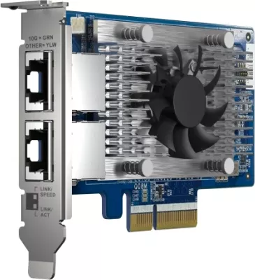 Kartë rrjeti 10GbE QNAP QXG-10G2T-X710, 2-Port RJ45 (NBASE-T), PCIe 3.0 x4
