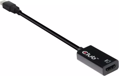 Adapter Club3D Mini DisplayPort në HDMI 2.0b HDR 4K60Hz, i zi