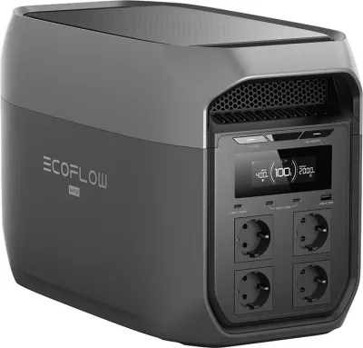 Stacion energjie portativ, EcoFlow DELTA 3 Max 2048 Wh 2400 W 4x AC UPS Wi‑Fi Bluetooth, e zezë/gri
