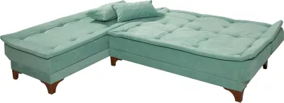 Kënd divan-krevat Atelier del Sofa, Kelebek kënd majtas, ngjyrë jeshile deti