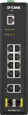Switch industrial D-Link DIS-200G-12S, 12 porta, Layer2, Gigabit, i zi