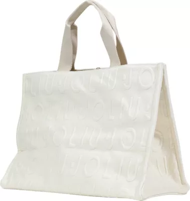 Çantë tote për femra Liu Jo L Tote Logo Bubble 2A6026 T0300, fildishi