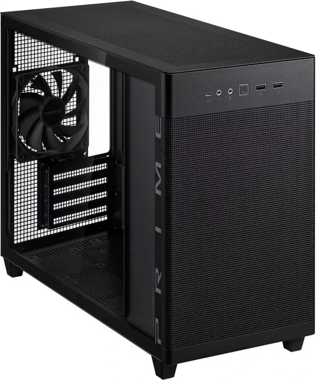 Kasë ASUS AP201 PRIME TG Mini Tower e Zezë