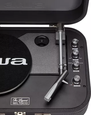 Gramofon Aiwa Vintage VPX-1951TN, Bluetooth 5.0, USB, altoparlantë të integruar, i zi
