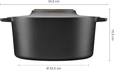Tenxhere Fiskars Norden 6L, gize, emalim, e zezë