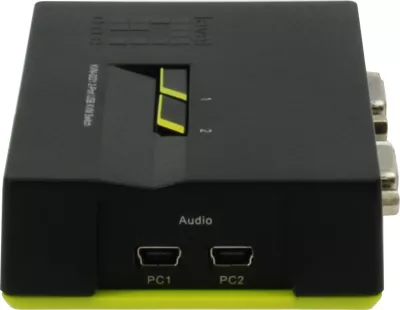 Switch KVM LevelOne 2-Port USB VGA, 2048 x 1536, i zi, jeshil