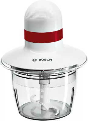 Procesor ushqimi Bosch MMRP1000, 0.8 L, Plastikë, Çelik inox, Kuq, Transparent, Bardhë