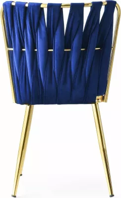 Set karrigesh (2 copë), Hanah Home, Kuşaklı - 209 V2, ngjyrë ari dhe kaltër e errët