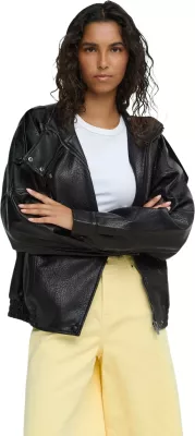 Jakne për femra Jacqueline de Yong Jdyraye PU Oversized Bomber Pnt 15382263, e zezë