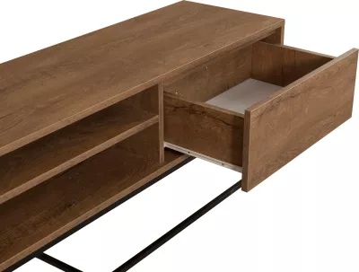 Set mobiljesh për dhomë dite, ngjyrë arre dhe e zezë, Laxus Takım 27
