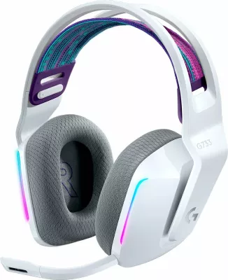 Kufje gaming wireless LOGITECH G733 LIGHTSPEED RGB, të bardha