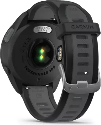 Smartwatch Garmin Forerunner 165, 1.2" AMOLED, GPS, i zi me rrip argjendi
