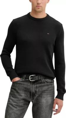 Xhemper për meshkuj Tommy Hilfiger Jeans TJM Slim Ess Sweater DM0DM21787, i zi