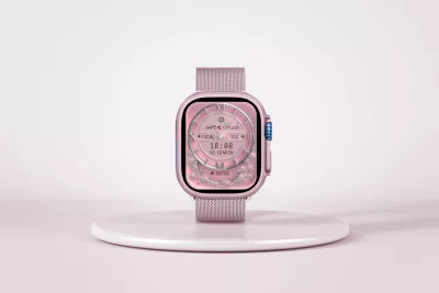 Smartwatch Moye Kronos 4 Mini 1.75\" TFT, IP67, Bluetooth 5.2, rozë, set me 7 rripa