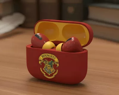 Kufje Moye Harry Potter True Wireless, Bluetooth 5.4, USB-C, Kuqe/Verdhë