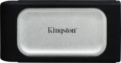 SSD portabël Kingston XS2000, 500 GB, USB Type-C, 3.2 Gen 2, 2000 MB/s, E zezë, Argjendtë