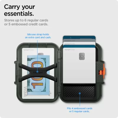 Mbështjellës Spigen Lock Fit MagSafe për karta, i gjelbër