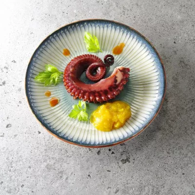 Pjatë ovale Fine Dine Galaxy 290mm porcelan blu, set 6 copë