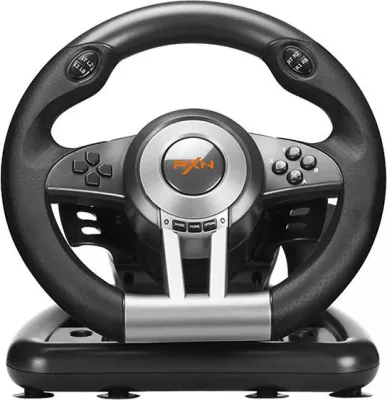 Timon gaming PXN V3 me pedale, për PC/PS3/PS4/XBOX ONE/SWITCH, i zi