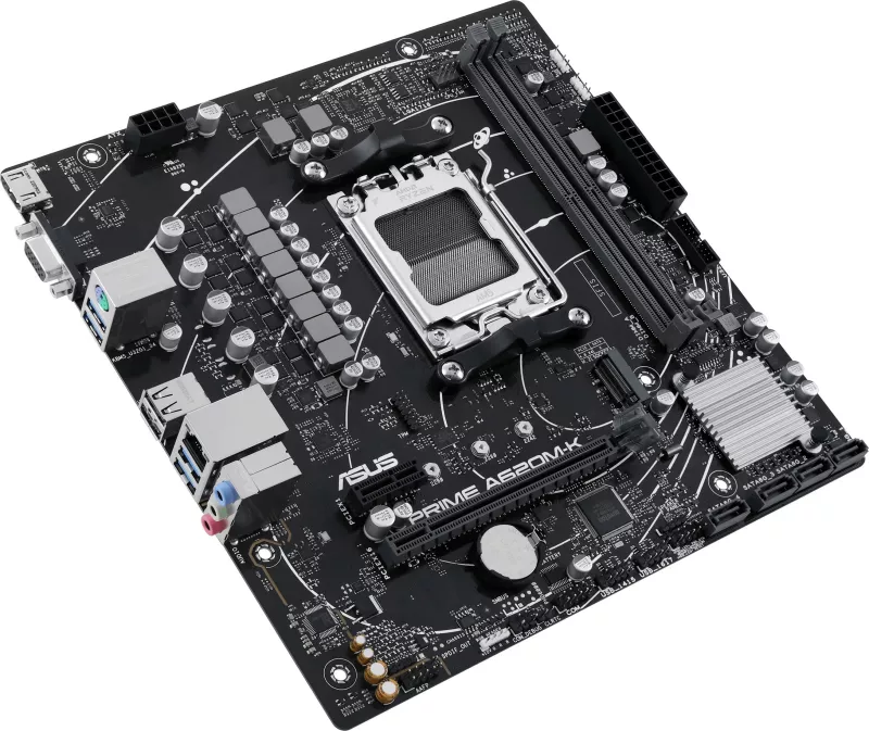 Pllakë amë ASUS PRIME A620M-K, AMD, Socket AM5, DDR5, 96 GB
