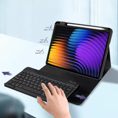 Mbështjellës me tastierë Bluetooth Tech-Protect SC Pen për Xiaomi Pad 7 / 7 Pro, i zi