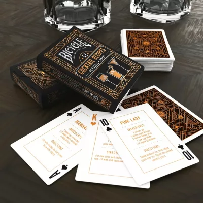 Letra loje Bicycle Cocktail Cards 2024 Europe CS24 IN6, 52 receta koktejli