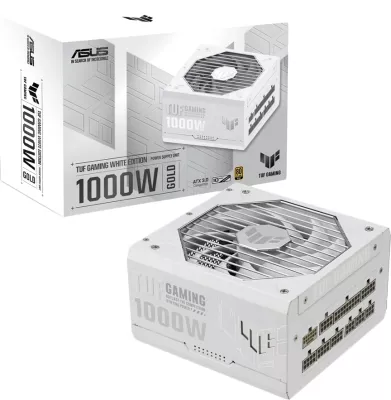Furnizues energjie (PSU) ASUS TUF Gaming 1000W 80 Plus Gold ATX 3.0 Fully Modular White Edition, bardhë