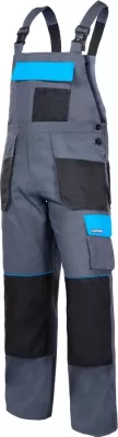 Pantalona pune me bretele LAHTI PRO L4060448, madhësia S, 100% pambuk, gri-kaltër