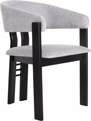 Karrige për ngrënie ZARRA FH9970.02 dru gome ngjyrë zezë-gri e lehtë 55,5x59x81,5Hcm., set prej 2 copë