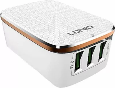 Adapter udhëtimi LDNIO A3304, universal EU/AU/UK/US, 3x USB, 5V/3.4A, 17W, i bardhë