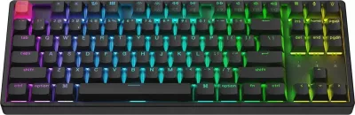 Tastierë mekanike Keychron K8 QMK V2 pa kabllo RGB hot-swappable US INTL, kornizë alumini, switch Keychron Super Red, e zezë