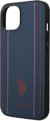 Mbështjellës U.S. Polo Assn. USHCP14MPFAV për iPhone 14 Plus 6.7", lëkurë sintetike, navy