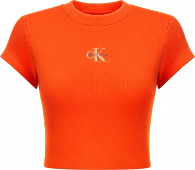 Maicë për femra Calvin Klein Jeans MONOGRAM BABY TEE LV047AB802, e kuqe [Madhësia: M]