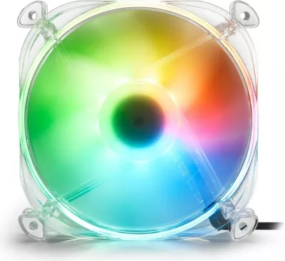Ventilator kasë SHARKOON SHARK Disc RGB 120mm, transparent