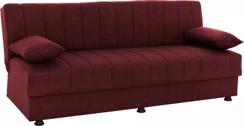 Sofa-shtrat, 3 vendesh, pëlhurë e kuqe, ANDRI FH3239.06
