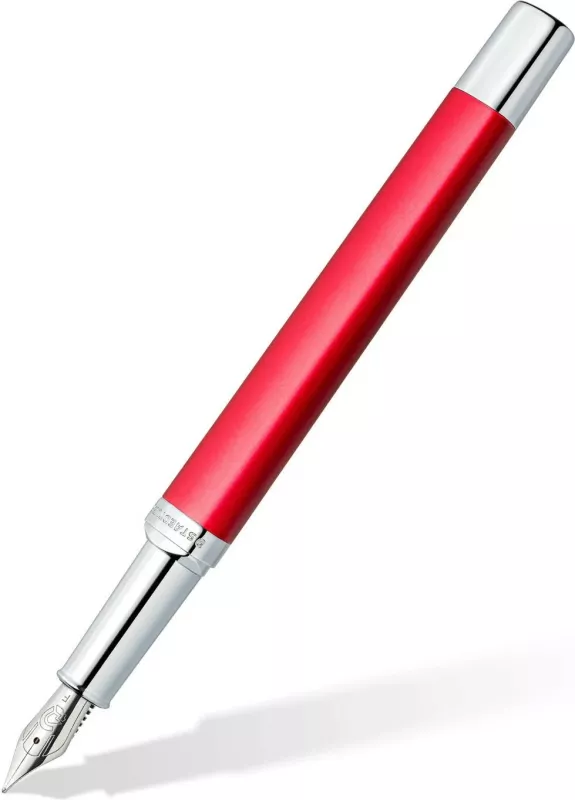 Stilolaps STAEDTLER triplus 474, metal, cartridge, majë fine, i kuq