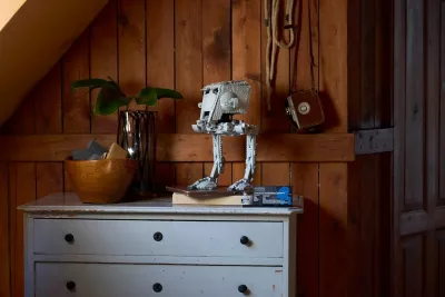 Set LEGO Star Wars AT-ST Walker 75417, për të rritur, me minifigurë, Gri
