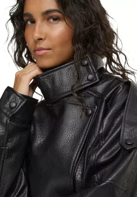 Jakne për femra Jacqueline de Yong Jdyraye PU Oversized Bomber Pnt 15382263, e zezë [Madhësia: L]