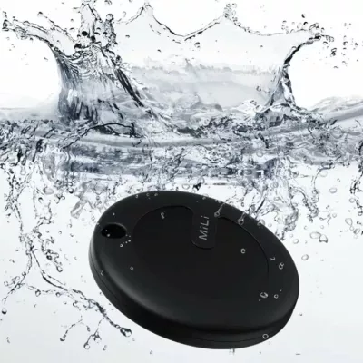 Tracker MiLi MiTag DUO, kompatibil me Android/iOS, Bluetooth 5.2 deri 100 m, IPX67, me mbështjellës/kasë, i zi, 1 copë