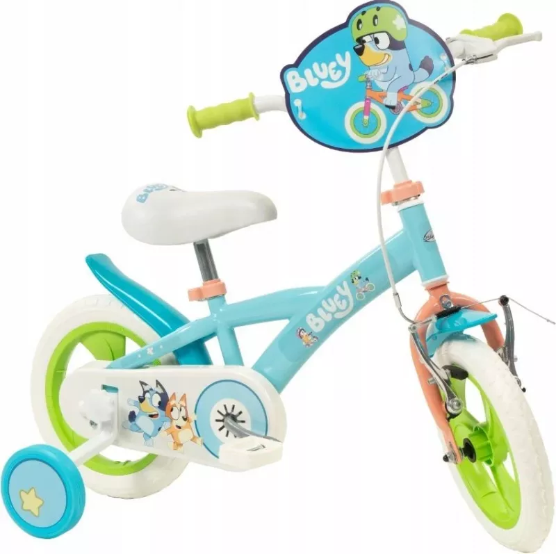 Bicikletë për fëmijë TOIMSA 12” BLUEY, 4 rrota, Temë Paw Patrol, Bardhë