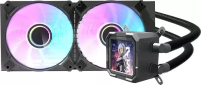 Ftohës me ujë për CPU Darkflash DV240S, ARGB,  i zi