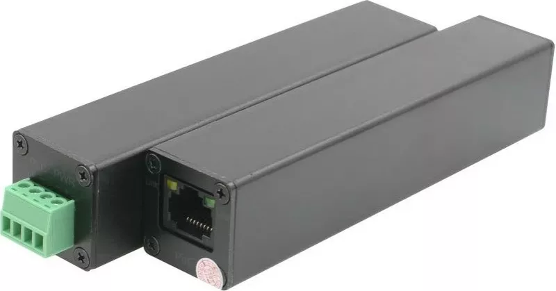 Konverter rrjeti ALLNET AF ALL-MC302v2P2WIRE-Set, PoE, me ngjyrë të zezë