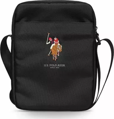 Çantë për tablet/laptop 10" U.S. Polo Assn USTB10PUGFLBK, rrip supe i rregullueshëm dhe i heqshëm, najlon, e zezë
