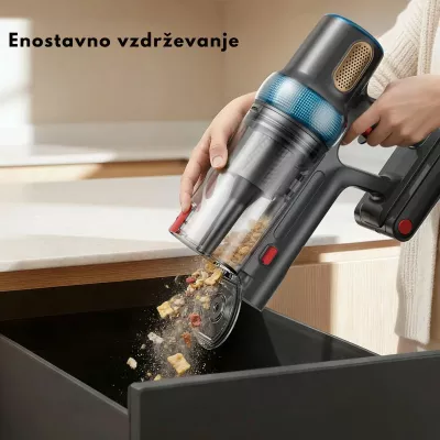 Fshesë elektrike vertikale pa kabllo Yaber P20 120AW, HEPA, 0.8L, 52 min, portokalli